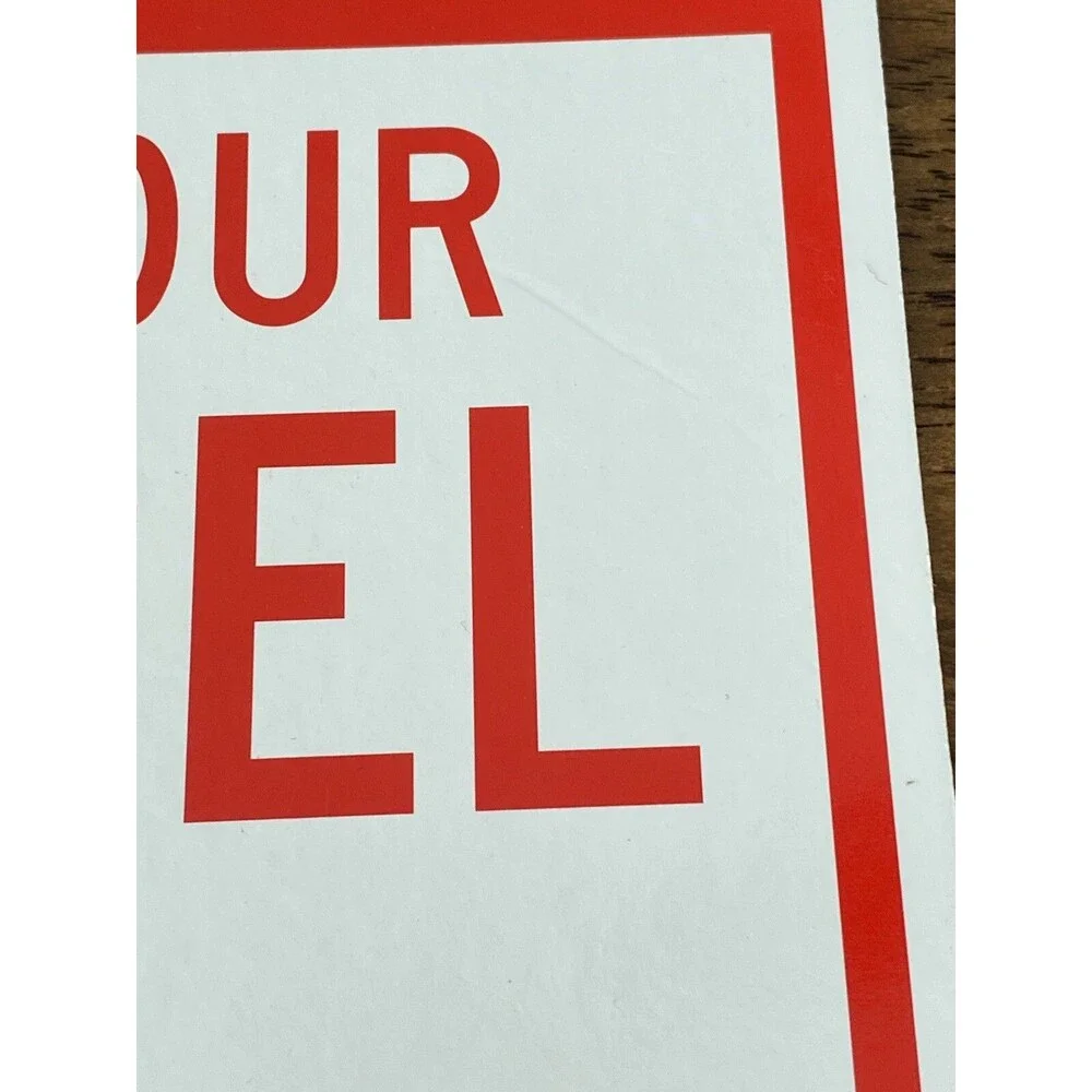 Funny Christmas Humor Parking Sign Cardboard 8.5”x 12.5” Reversible 2 Sided